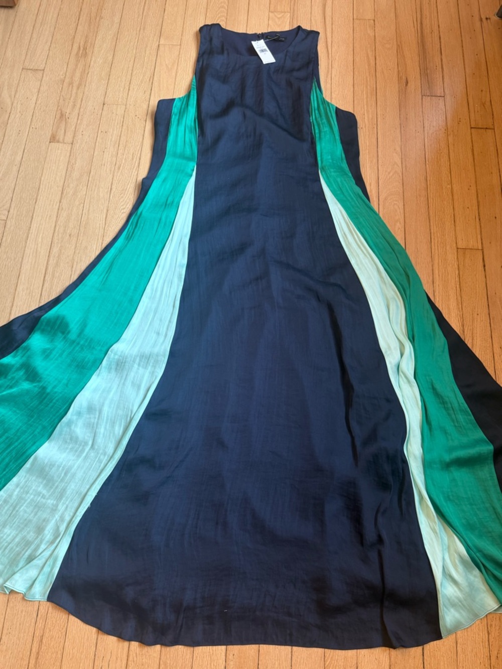 BANANA REPUBLIC Navy & Green Panel Maxi Dress Size 20 NWT